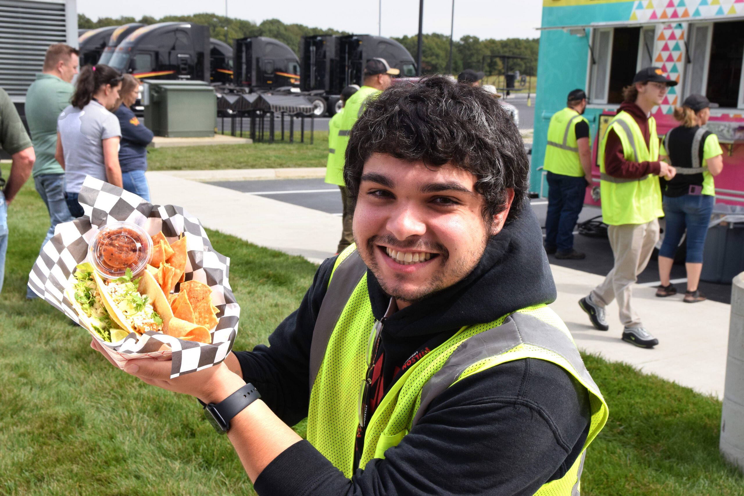 Driver Enjoying Food